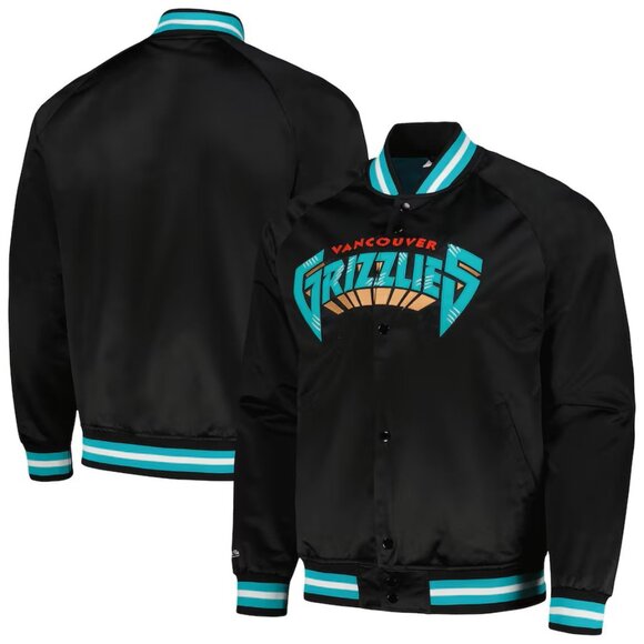 Mitchell & Ness Vancouver Grizzlies Hardwood Classics Bomber Jacket NWT Various - Picture 1 of 7